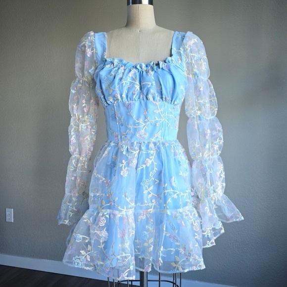 Sugar Thrillz Dresses & Skirts - Dolls Kill x Sugar Thrillz Saloon Moon Sheer Babydoll Dress size Medium